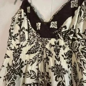 100% Cotton Floral Summer Dress Size Medium